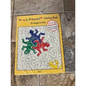 MC Escher Coloring Book 24 Images to Color Abrams 16x19 Poster Inside